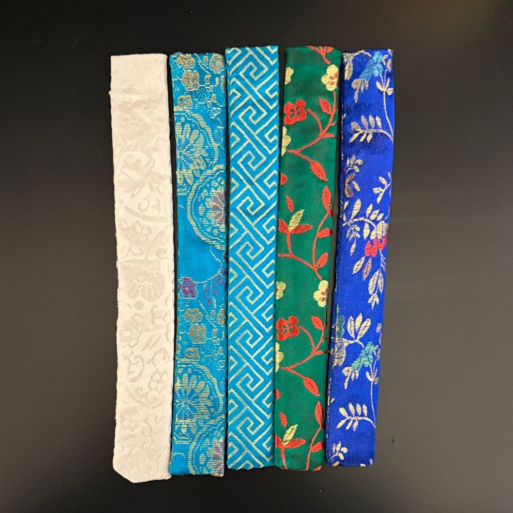 Set of 5 Colorful Patterned Chopstick Holders